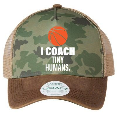 I Coach Tiny Humans Basketball Legacy Tie Dye Trucker Hat