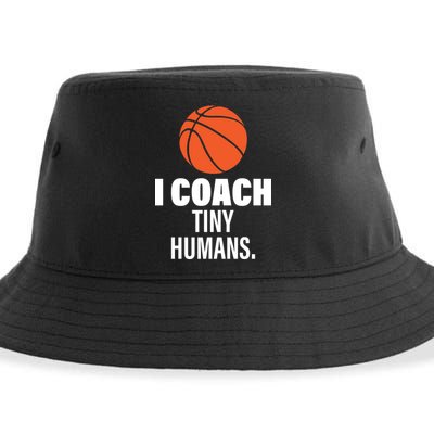 I Coach Tiny Humans Basketball Sustainable Bucket Hat