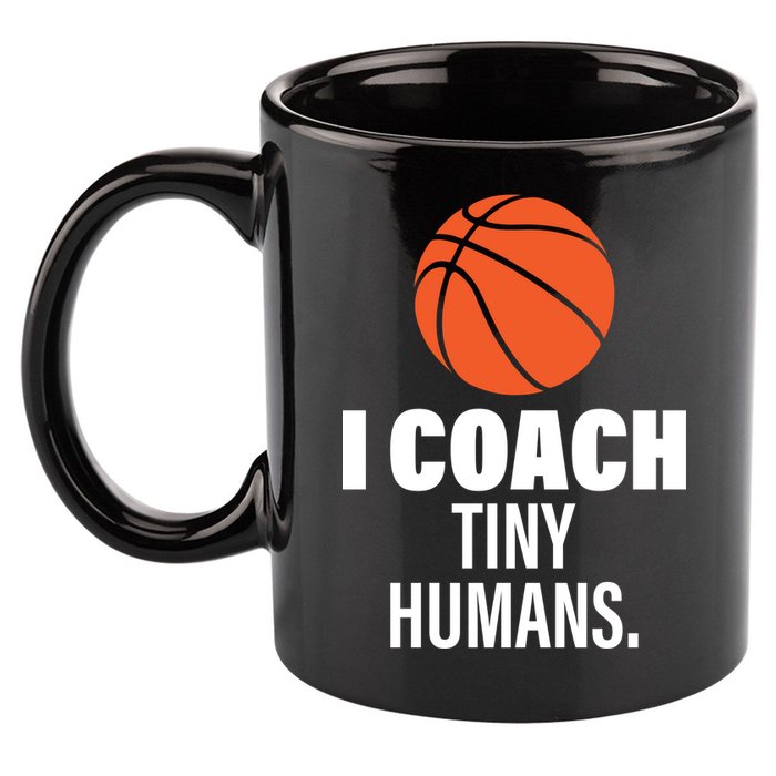 I Coach Tiny Humans Basketball 11oz C Handle Ceramic Mug