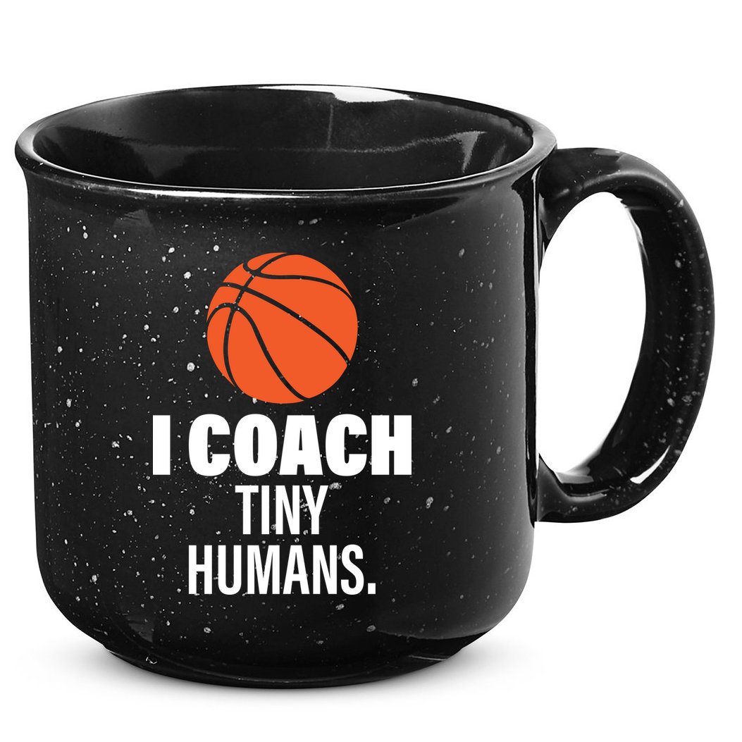 I Coach Tiny Humans Basketball 15oz Campfire Ceramic Mug