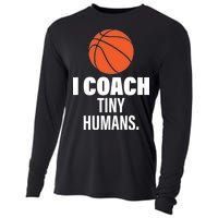 I Coach Tiny Humans Basketball Cooling Performance Long Sleeve Crew