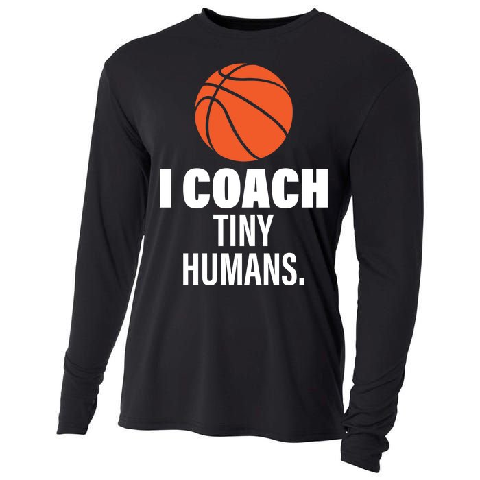 I Coach Tiny Humans Basketball Cooling Performance Long Sleeve Crew