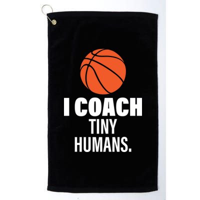 I Coach Tiny Humans Basketball Platinum Collection Golf Towel