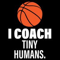 I Coach Tiny Humans Basketball Women's V-Neck T-Shirt