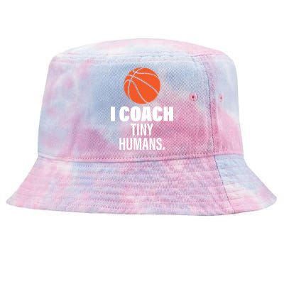 I Coach Tiny Humans Basketball Tie-Dyed Bucket Hat