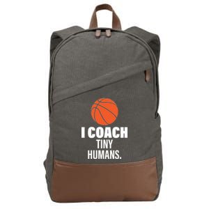 I Coach Tiny Humans Basketball Cotton Canvas Backpack