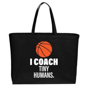 I Coach Tiny Humans Basketball Cotton Canvas Jumbo Tote