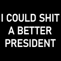 I Could Shit A Better President Funny Pro Republican Cropped Pullover Crew