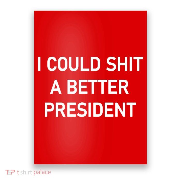 I Could Shit A Better President Funny Pro Republican Poster