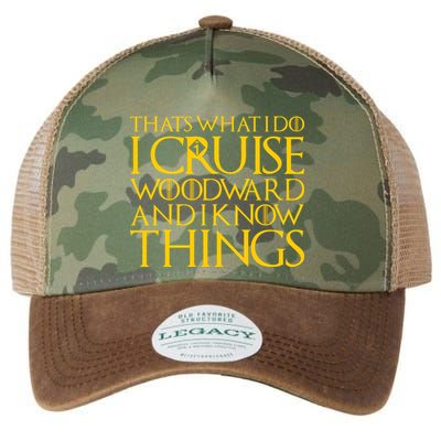 I Cruise Woodward Ave and Know Things Legacy Tie Dye Trucker Hat
