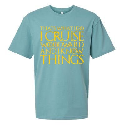 I Cruise Woodward Ave and Know Things Sueded Cloud Jersey T-Shirt