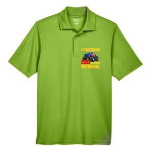 I Crushed 100 Days Of School Men's Origin Performance Pique Polo