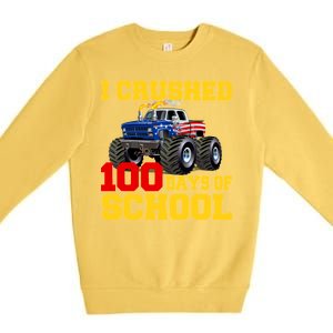 I Crushed 100 Days Of School Premium Crewneck Sweatshirt