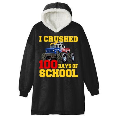 I Crushed 100 Days Of School Hooded Wearable Blanket