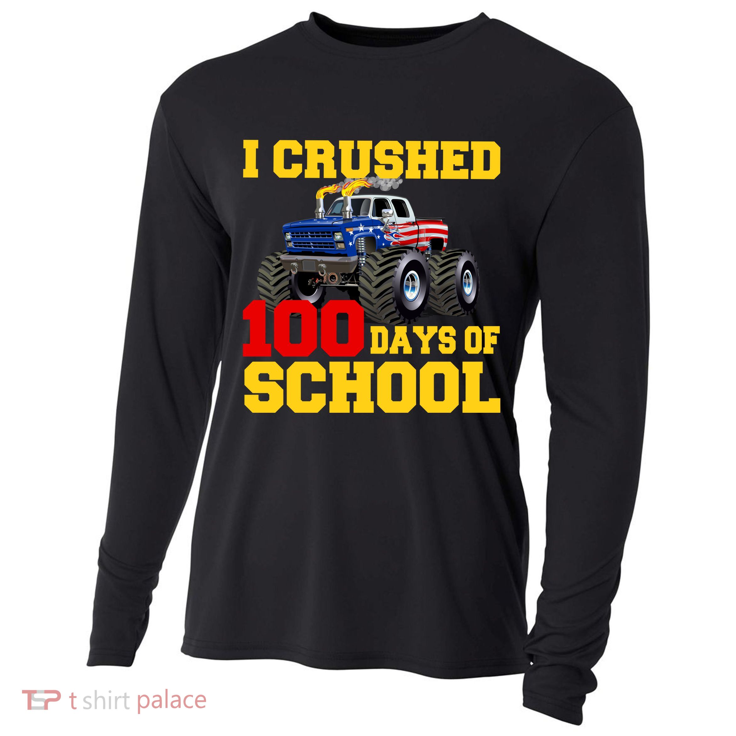 I Crushed 100 Days Of School Cooling Performance Long Sleeve Crew