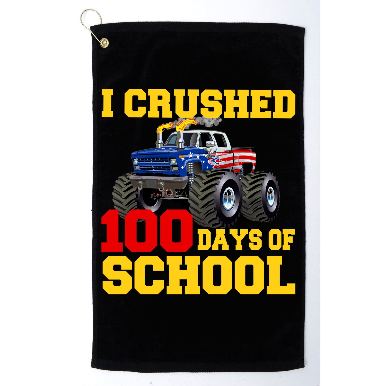 I Crushed 100 Days Of School Golf Towel