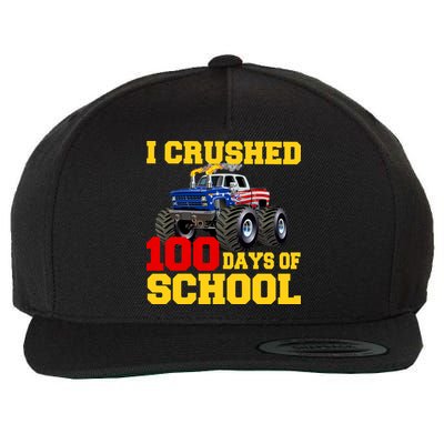 I Crushed 100 Days Of School Wool Snapback Cap