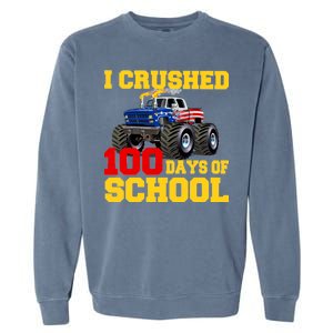 I Crushed 100 Days Of School Garment-Dyed Sweatshirt