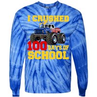 I Crushed 100 Days Of School Tie-Dye Long Sleeve Shirt