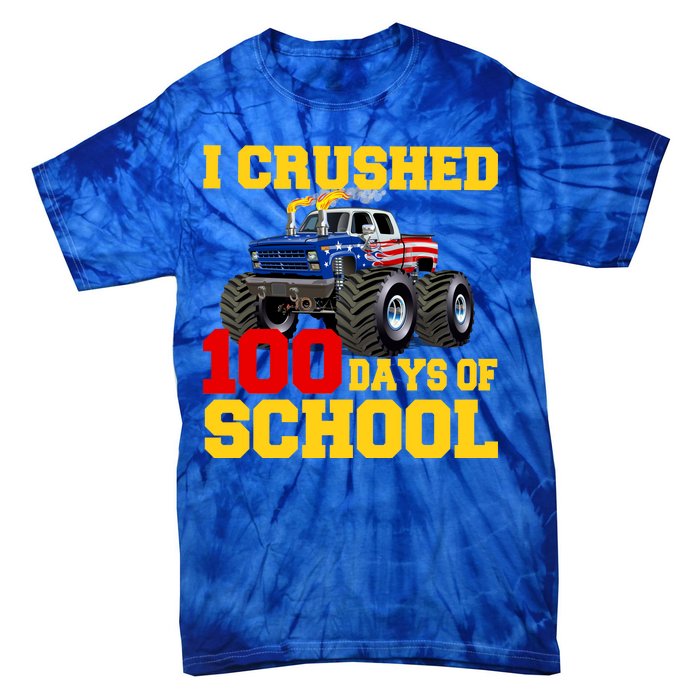 I Crushed 100 Days Of School Tie-Dye T-Shirt