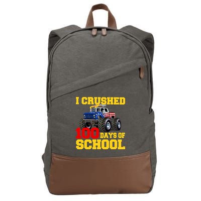I Crushed 100 Days Of School Cotton Canvas Backpack