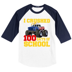 I Crushed 100 Days Of School Baseball Sleeve Shirt