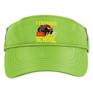 I Crushed 100 Days Of School Monster Truck Adult Drive Performance Visor