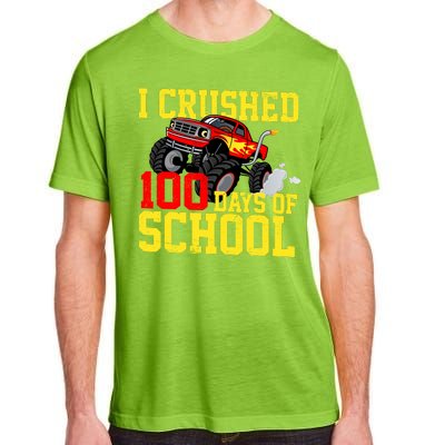 I Crushed 100 Days Of School Monster Truck Adult ChromaSoft Performance T-Shirt