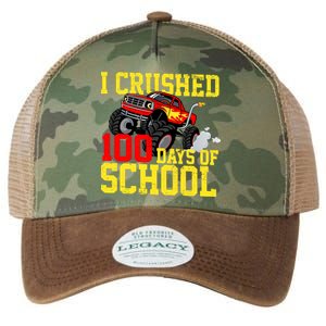 I Crushed 100 Days Of School Monster Truck Legacy Tie Dye Trucker Hat