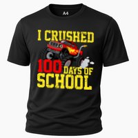 I Crushed 100 Days Of School Monster Truck Cooling Performance Crew T-Shirt