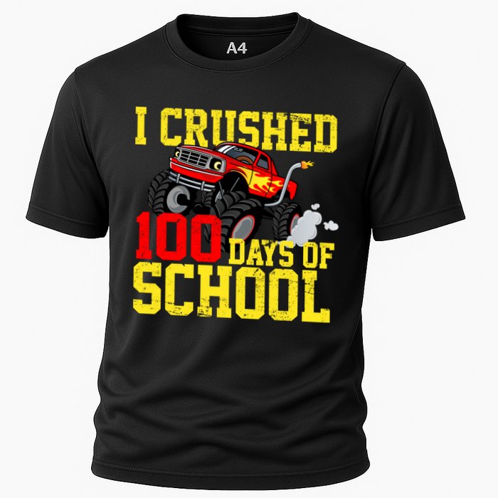 I Crushed 100 Days Of School Monster Truck Cooling Performance Crew T-Shirt