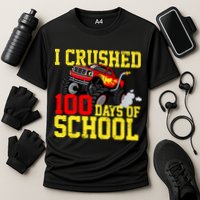 I Crushed 100 Days Of School Monster Truck Cooling Performance Crew T-Shirt