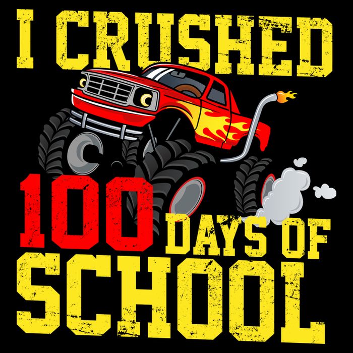 I Crushed 100 Days Of School Monster Truck Cooling Performance Crew T-Shirt
