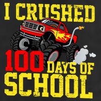 I Crushed 100 Days Of School Monster Truck Adult Drive Performance Visor