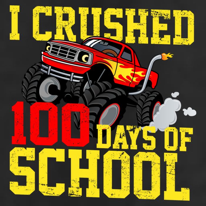 I Crushed 100 Days Of School Monster Truck Adult Drive Performance Visor