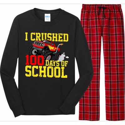 I Crushed 100 Days Of School Monster Truck Long Sleeve Pajama Set