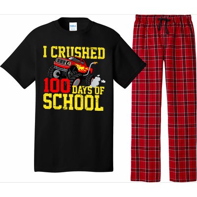 I Crushed 100 Days Of School Monster Truck Pajama Set