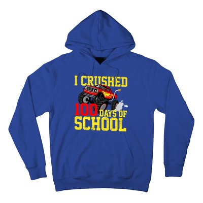 I Crushed 100 Days Of School Monster Truck Hoodie