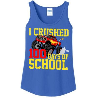 I Crushed 100 Days Of School Monster Truck Ladies Essential Tank