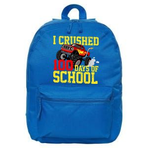 I Crushed 100 Days Of School Monster Truck 16 in Basic Backpack