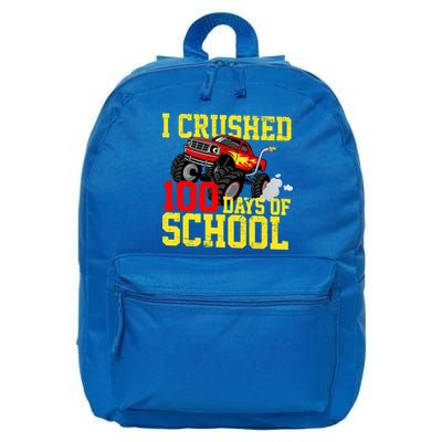 I Crushed 100 Days Of School Monster Truck 16 in Basic Backpack
