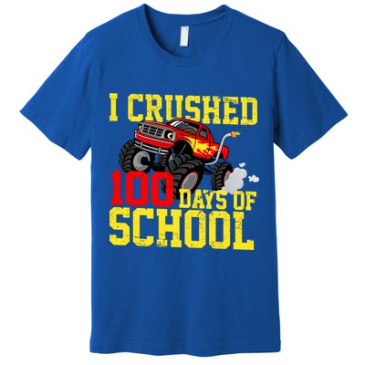 I Crushed 100 Days Of School Monster Truck Premium T-Shirt