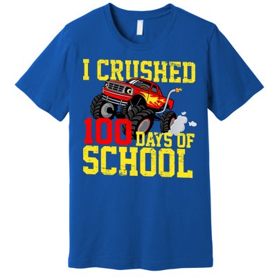 I Crushed 100 Days Of School Monster Truck Premium T-Shirt