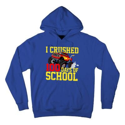 I Crushed 100 Days Of School Monster Truck Tall Hoodie