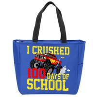 I Crushed 100 Days Of School Monster Truck Zip Tote Bag