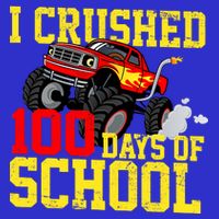 I Crushed 100 Days Of School Monster Truck Zip Tote Bag