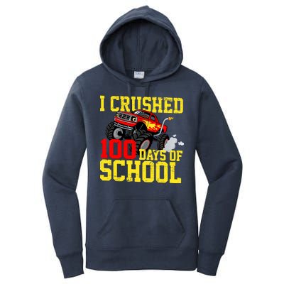 I Crushed 100 Days Of School Monster Truck Women's Pullover Hoodie