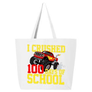 I Crushed 100 Days Of School Monster Truck 25L Jumbo Tote