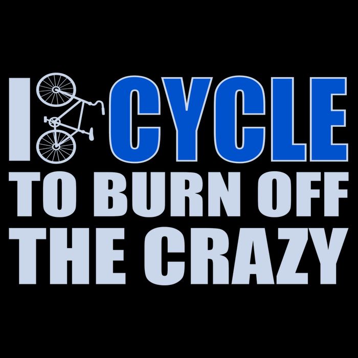 I Cycle To Burn Off The Crazy Cropped Pullover Crew