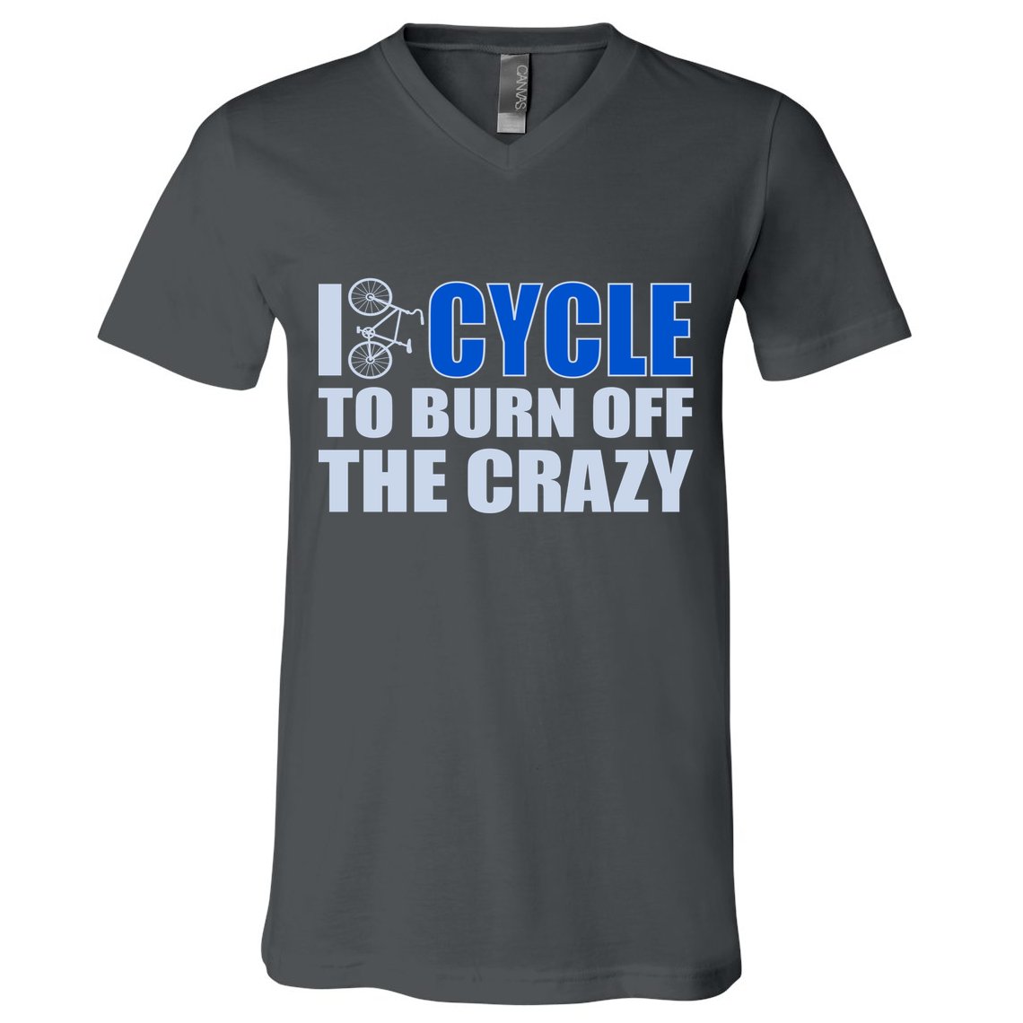 I Cycle To Burn Off The Crazy V-Neck T-Shirt